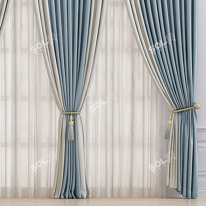 Revamped Curtain Design 3D model image 2