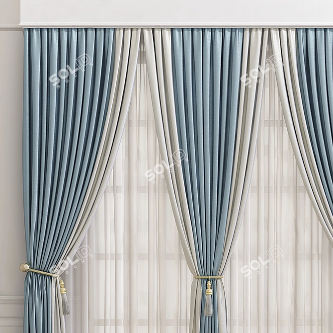 Revamped Curtain Design 3D model image 3