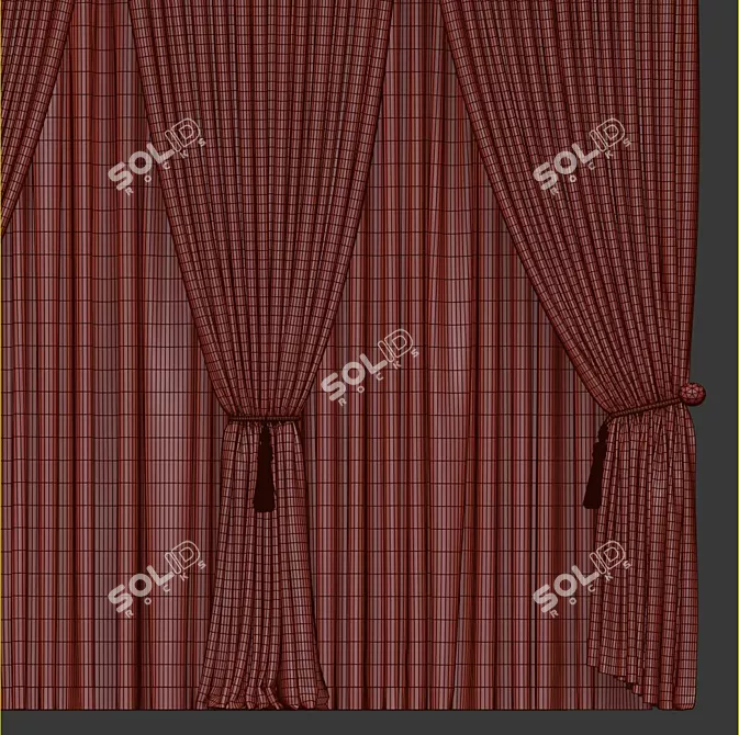 Revamped Curtain Design 3D model image 4