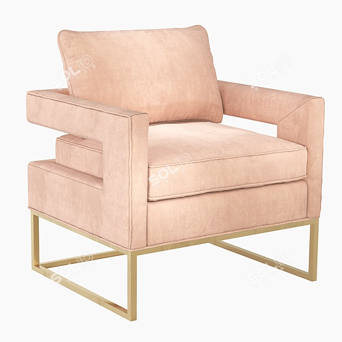  Bevin Accent Chair: Elegant and Stylish Seating 3D model image 1