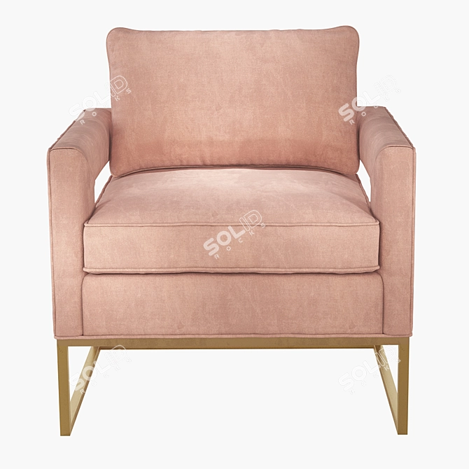  Bevin Accent Chair: Elegant and Stylish Seating 3D model image 7