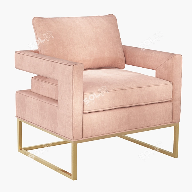  Bevin Accent Chair: Elegant and Stylish Seating 3D model image 9