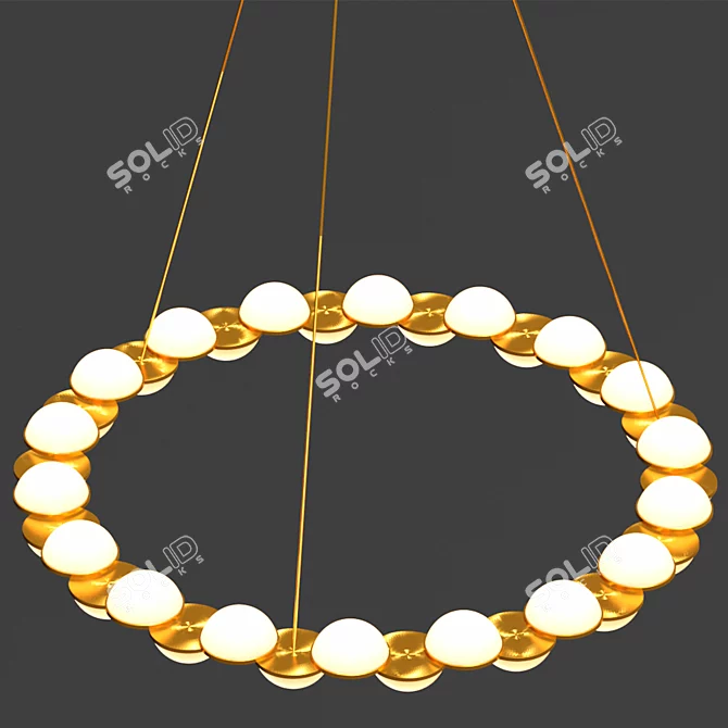 Modern LED Chandelier Lamp 3D model image 3