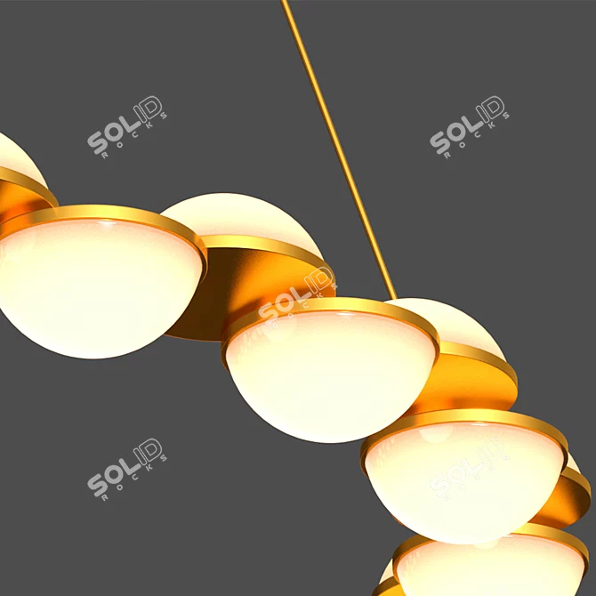 Modern LED Chandelier Lamp 3D model image 4