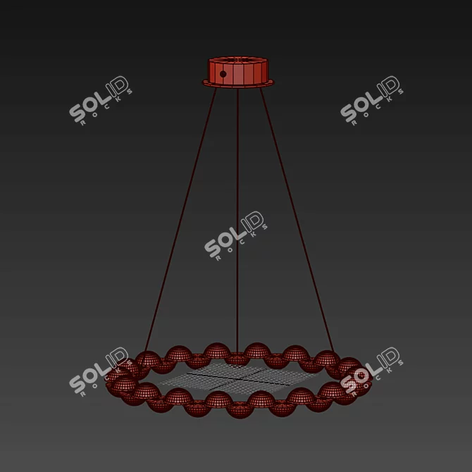 Modern LED Chandelier Lamp 3D model image 5