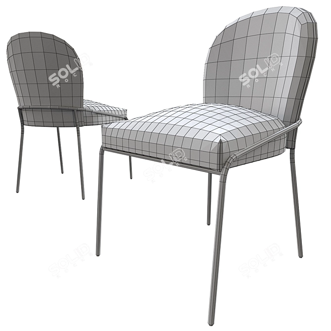 Modern Astrud Dining Chair 3D model image 6