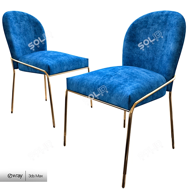 Modern Astrud Dining Chair 3D model image 8