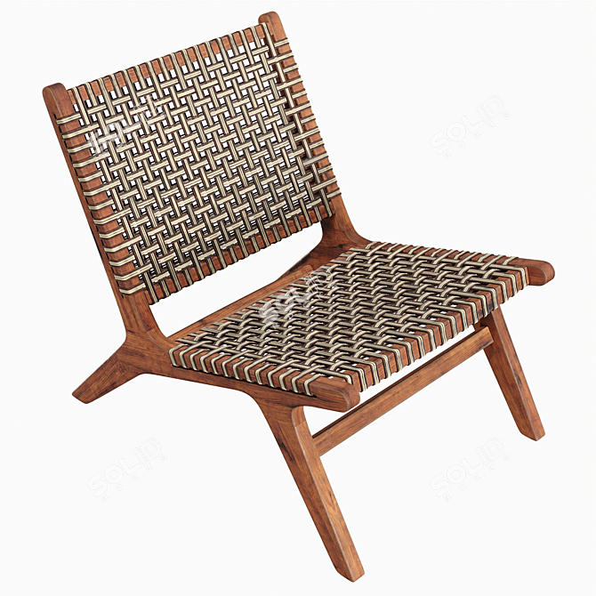 Nairobi Braided Garden Armchair: Elegant Outdoor Seating 3D model image 3