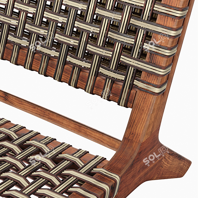 Nairobi Braided Garden Armchair: Elegant Outdoor Seating 3D model image 4