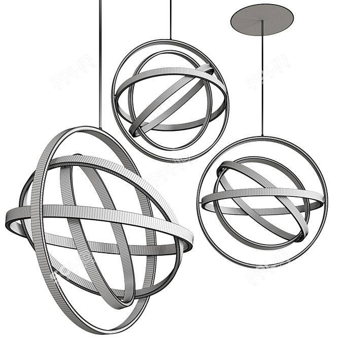 B612 Pendant Lamp by Henri Bursztyn 3D model image 1
