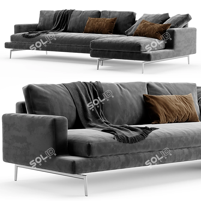 Modern Verzelloni Larsen Sofa 3D model image 1