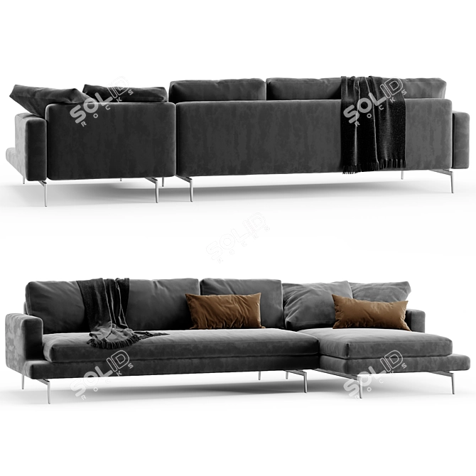 Modern Verzelloni Larsen Sofa 3D model image 2