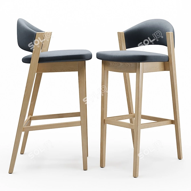 WeWood Caravela Bar Stool: Timeless Elegance 3D model image 1