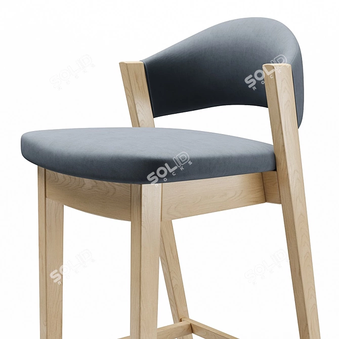 WeWood Caravela Bar Stool: Timeless Elegance 3D model image 2