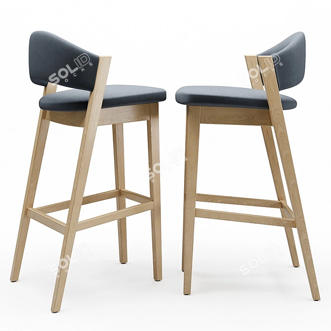 WeWood Caravela Bar Stool: Timeless Elegance 3D model image 3