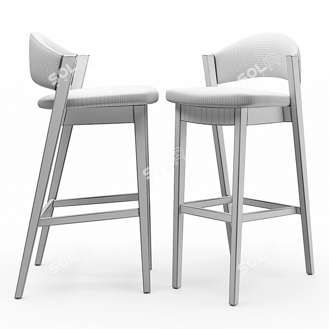 WeWood Caravela Bar Stool: Timeless Elegance 3D model image 4