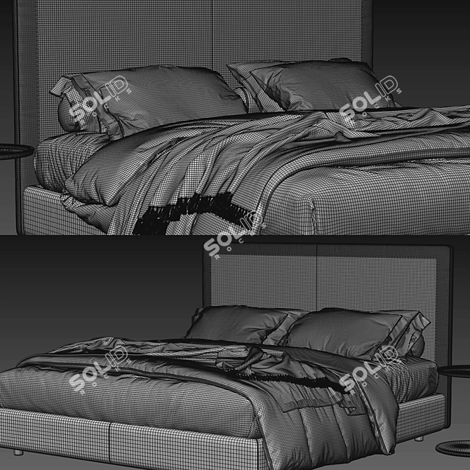 Elevate Your Sleep: Flexform Oltre Bed 3D model image 4