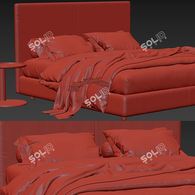 Elevate Your Sleep: Flexform Oltre Bed 3D model image 5