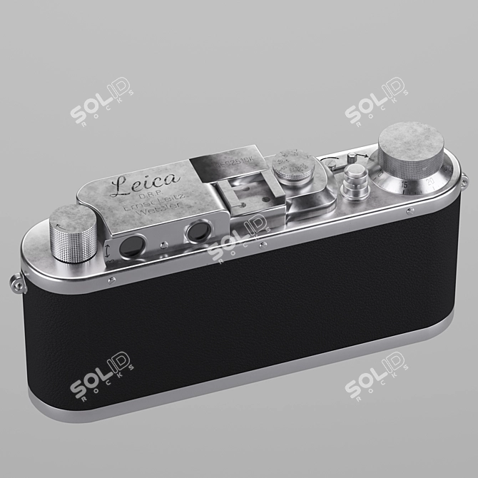 Vintage Leica III Rangefinder Camera 3D model image 3