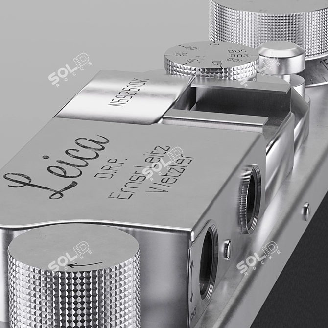 Vintage Leica III Rangefinder Camera 3D model image 4