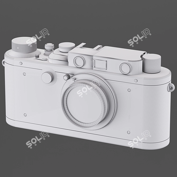 Vintage Leica III Rangefinder Camera 3D model image 5