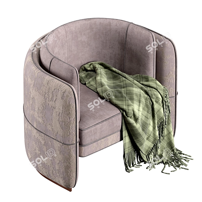 Cosmopolitan Velvet Armchair 3D model image 1