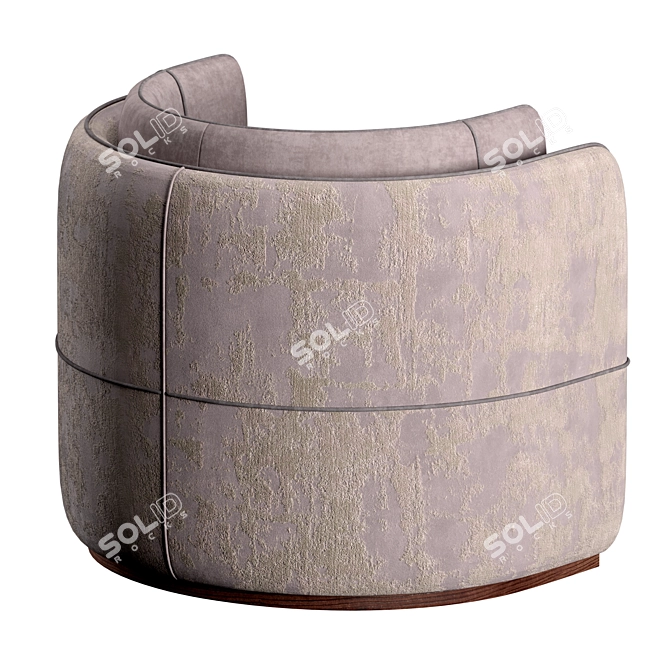 Cosmopolitan Velvet Armchair 3D model image 3