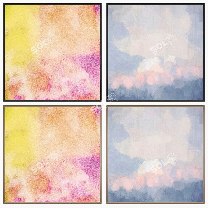 Title: Multiframe Wall Art Set 3D model image 2