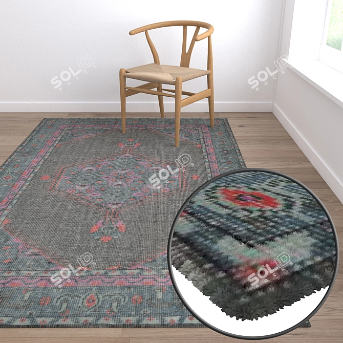 High-Quality Carpets Set 3D model image 5