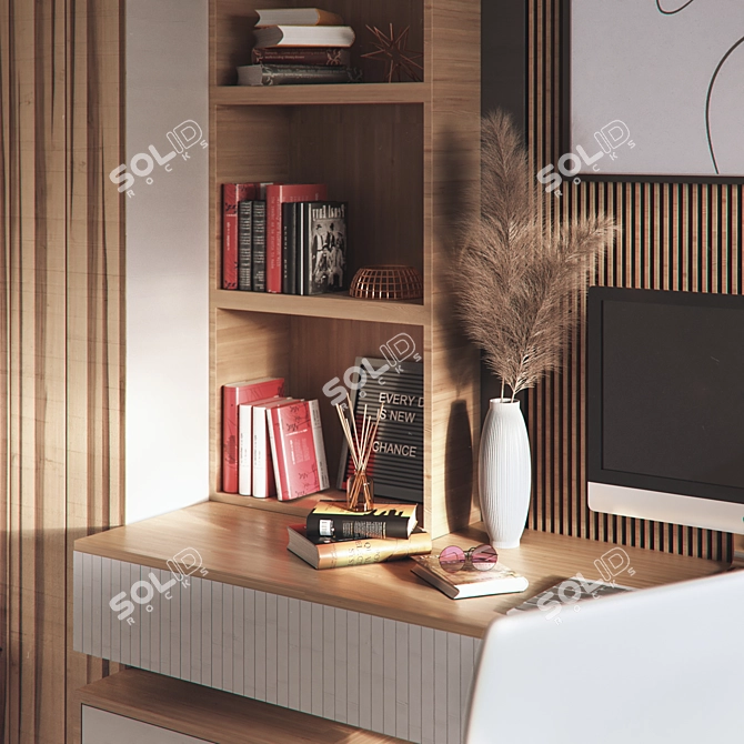 Modern Office Furniture Set 3D model image 3