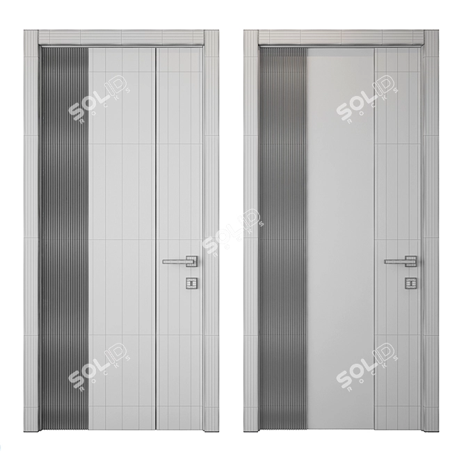 Contemporary 3D Door Design 3D model image 4