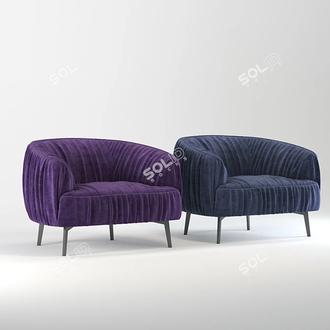 Elegant Minotti Chair: Vray 3D Modeling 3D model image 2