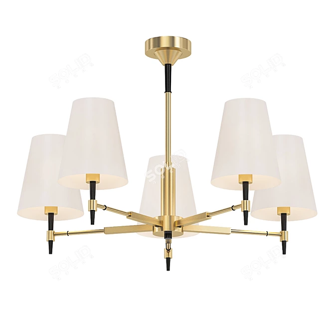 Modern Zaragoza Chandelier- Stylish Lighting Solution 3D model image 1