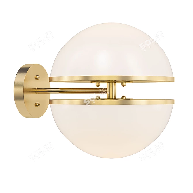 Modern Half-Circle Wall Sconces 3D model image 1