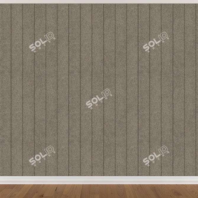 Seamless Wallpaper Set: 3 Colors 3D model image 3