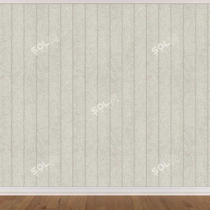 Seamless Wallpaper Set: 3 Colors 3D model image 4