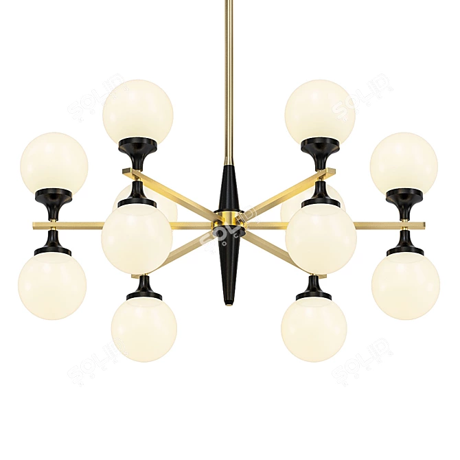 Elegant Ball Valley Chandelier 3D model image 1