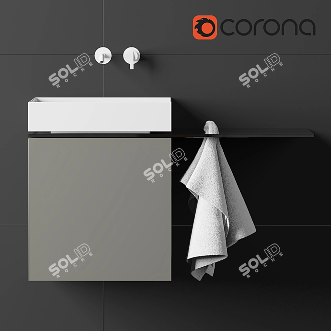 Moab80 Bathroom Vanity Set 3D model image 1