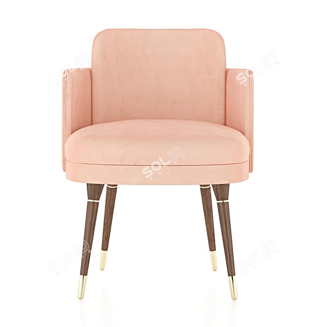 Bond Dining Chair | Elegant Design with Rattan Detail 3D model image 3