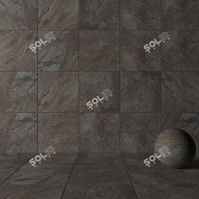 Rajasthan Black Stone Wall Tiles 3D model image 3