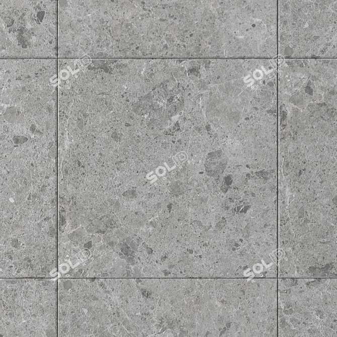 Sarita Gray Stone Wall Tiles 3D model image 2