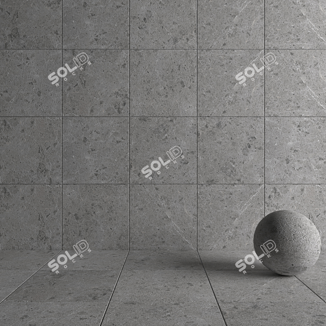 Sarita Gray Stone Wall Tiles 3D model image 4