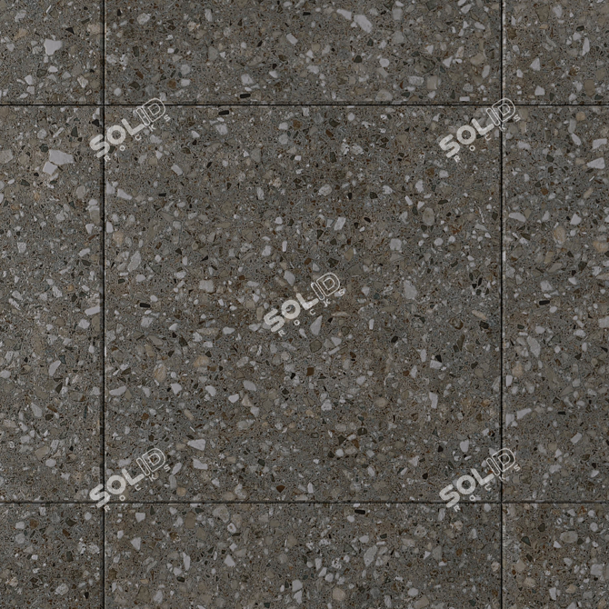 Terrazzo Multi Stone Wall Tiles 3D model image 2