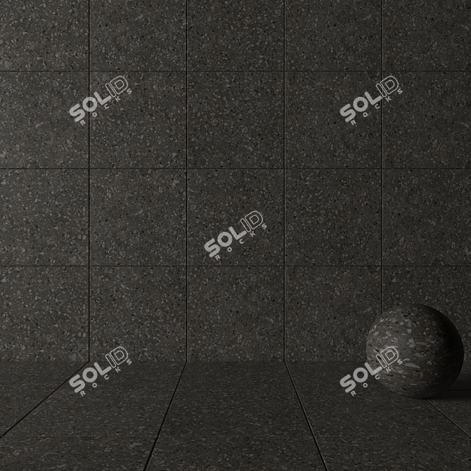 Terrazzo Multi Stone Wall Tiles 3D model image 3