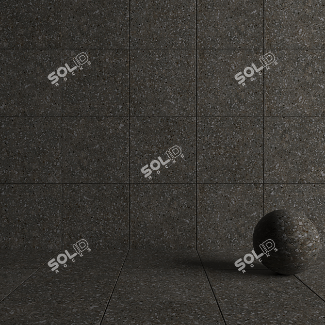 Terrazzo Multi Stone Wall Tiles 3D model image 4