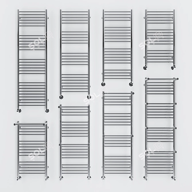 Aurora Heated Towel Rack Collection 3D model image 1