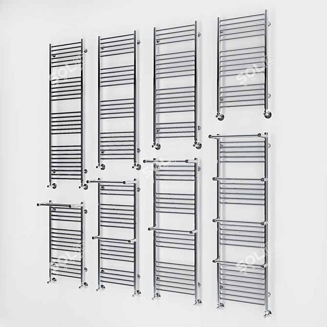 Aurora Heated Towel Rack Collection 3D model image 2