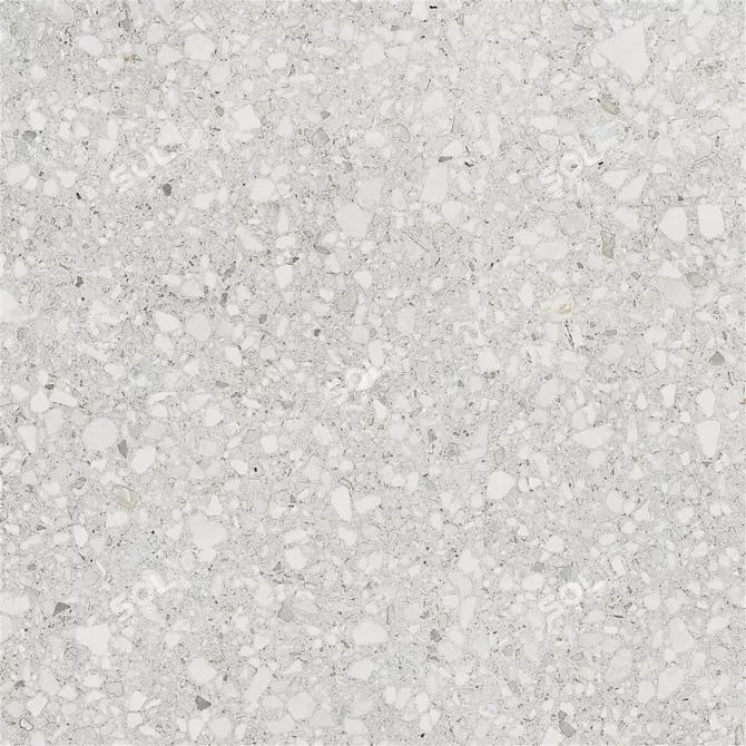 Terrazzo White Stone Wall Tiles 3D model image 5