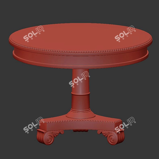 Elegant Moissonnier Napoleon III Side Table 3D model image 2