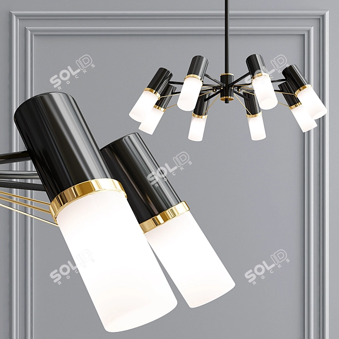 Modern Glass Ceiling Chandelier | VIATOR 3D model image 3